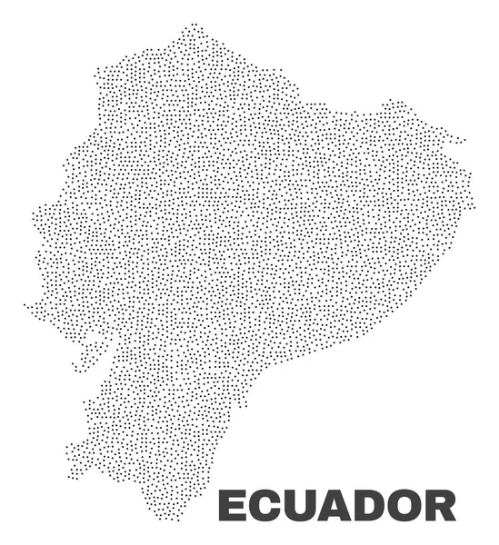 Vektorová mapa Ekvádoru bodů — Stockový vektor
