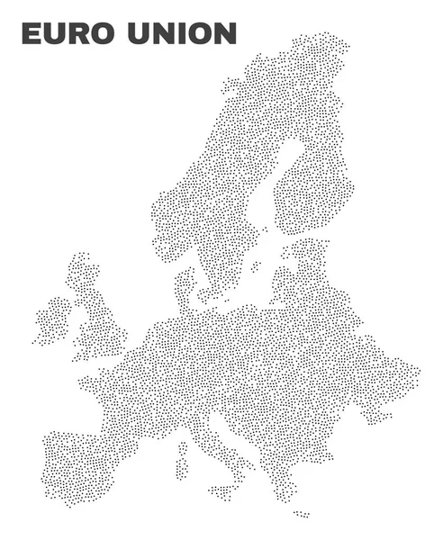 Mapa Unión Europea Diseñado Con Pequeños Puntos Abstracción Vectorial Color — Vector de stock
