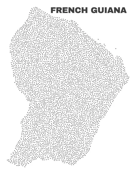 Vector Frans Guyana kaart van punten — Stockvector