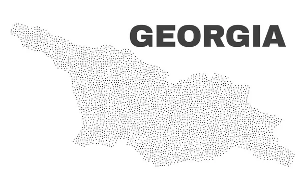 Vector Georgia Mapa de puntos — Vector de stock