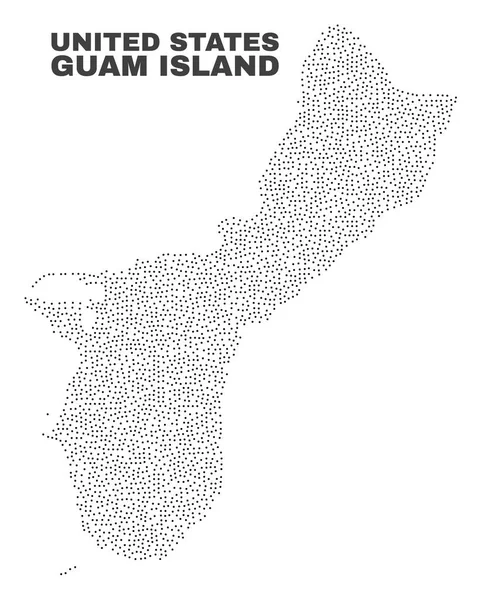 Vector Guam Island Mapa de puntos — Vector de stock