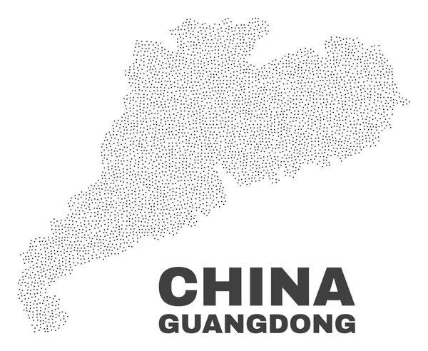 Vektorkarte der Provinz Guangdong — Stockvektor
