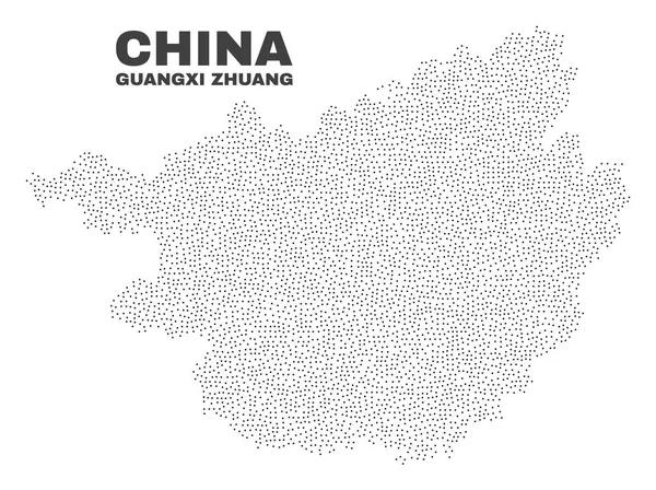 Vektor guangxi zhuang Region Karte der Punkte — Stockvektor
