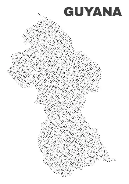 Векторная карта точек Гайаны — стоковый вектор
