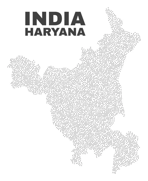 Ve státě Haryana Vektorová mapa bodů — Stockový vektor