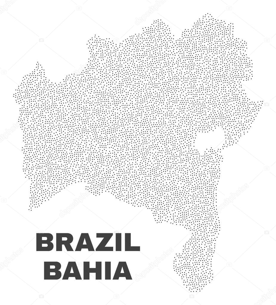 Vector Bahia State Map of Dots