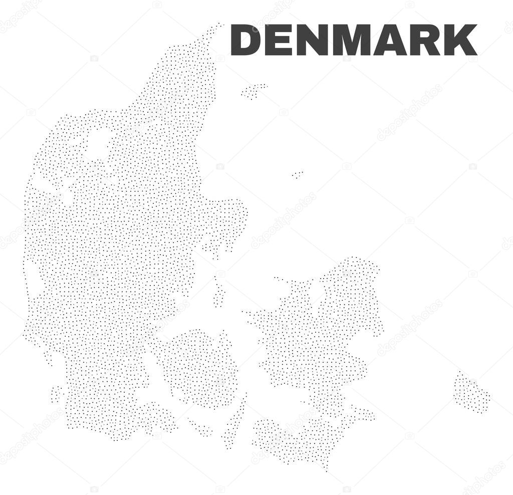 Vector Denmark Map of Dots