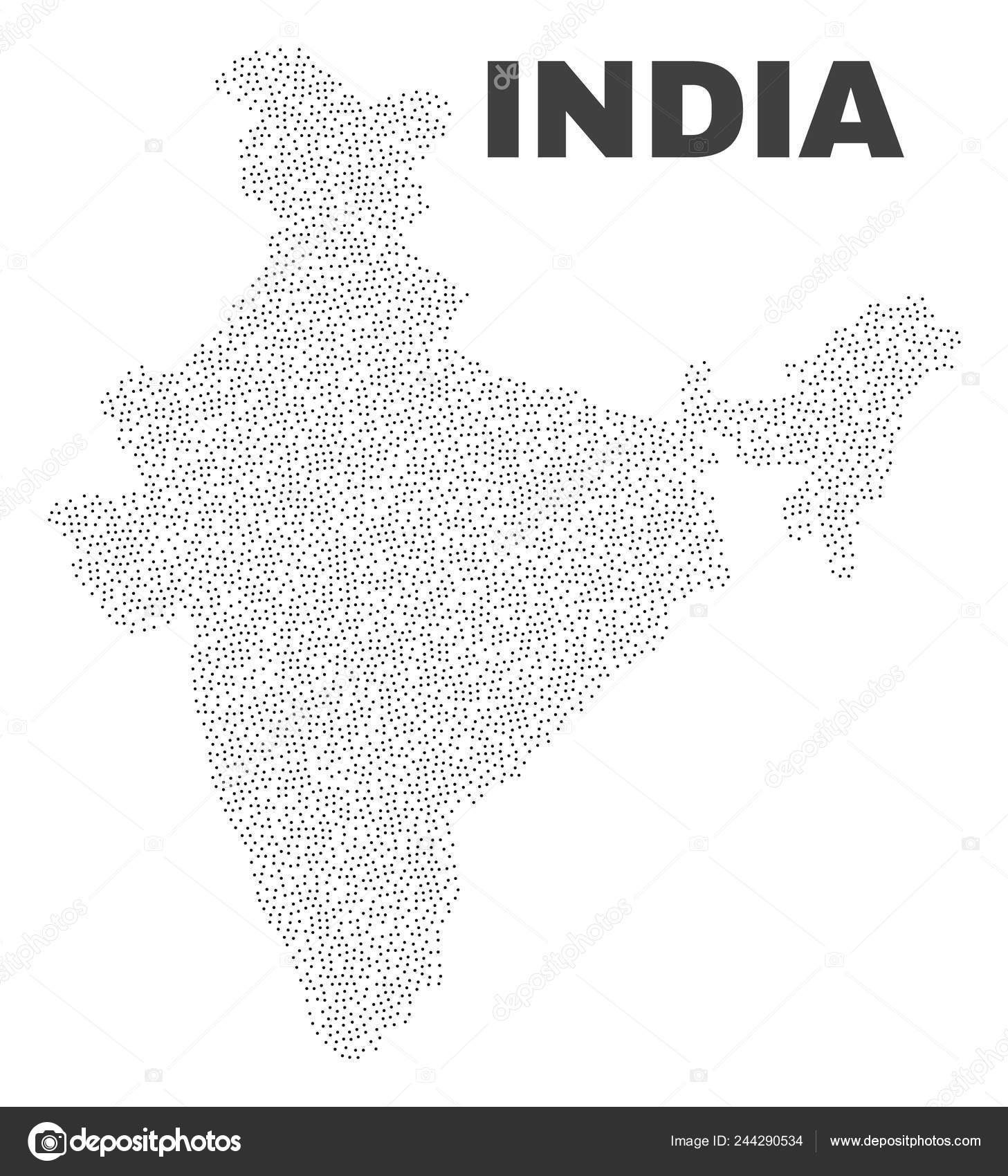 Vector India Map of Points Stock Vector Image by ©NewDesignIllustrations  #244290534
