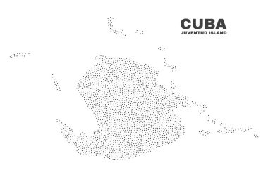 Puan vektör Juventud Adası Haritası