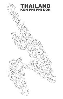 Vektör Koh Phi Don harita nokta