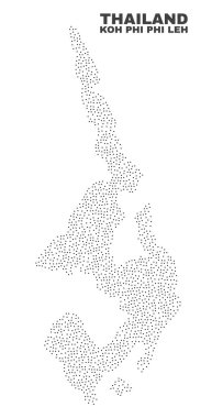 Vektör Koh Phi Leh harita noktaları