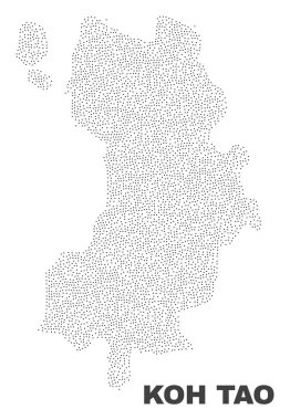 Vektör Koh Tao harita nokta