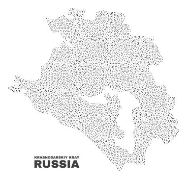 Vektör Krasnodarskiy Kray harita noktaları