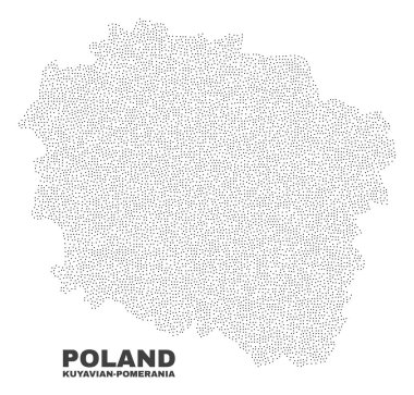 Vektör Kuyavian-Pomeranian Voyvodalığı harita nokta
