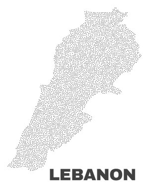 Nokta vektör Lübnan Haritası