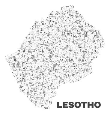 Puan vektör Lesoto Haritası