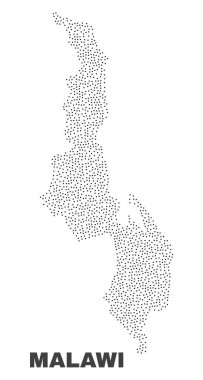 Nokta vektör Malavi Haritası