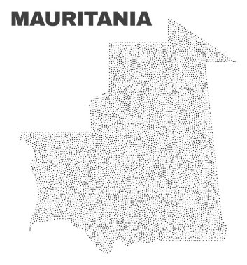 Puan vektör Moritanya Haritası