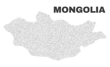 Nokta vektör Moğolistan haritası