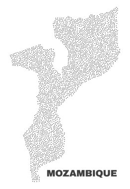 Nokta vektör Mozambik Haritası