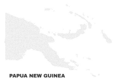 Puan vektör Papua Yeni Gine Haritası