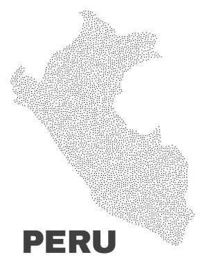 Nokta vektör Peru Haritası