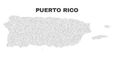 Vektör Puerto Rico harita nokta