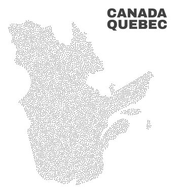Vektör Quebec eyaleti harita nokta