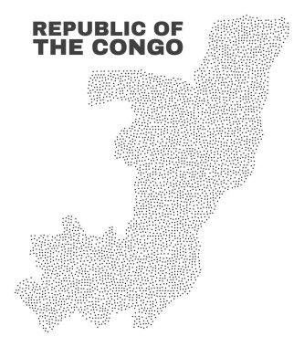 Vektör Cumhuriyeti noktalar Kongo Haritası