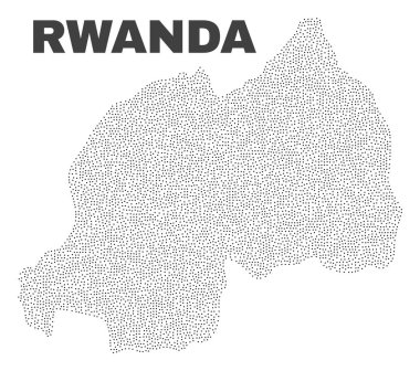 Nokta vektör Ruanda Haritası
