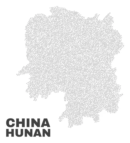 Vektor Hunan Provinz Karte der Punkte — Stockvektor