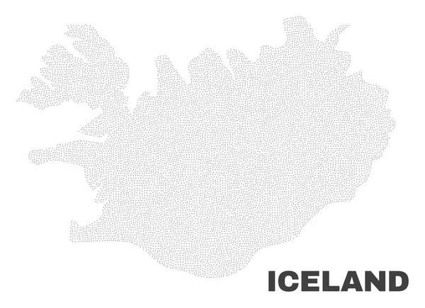 Vecteur Islande Carte des points — Image vectorielle