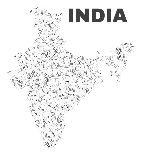 ポイントのベクトル インド マップ — ストックベクタ