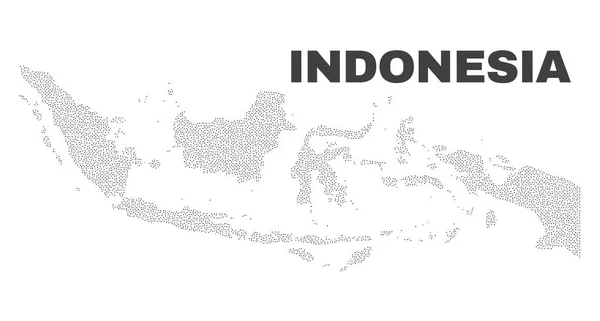ドットのベクトル インドネシア地図 — ストックベクタ