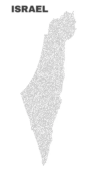 Vecteur Israël Carte des points — Image vectorielle