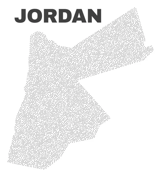 Vector Jordan Mappa di Dots — Vettoriale Stock