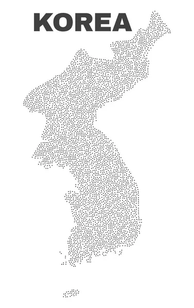 ドットのベクトル韓国地図 — ストックベクタ