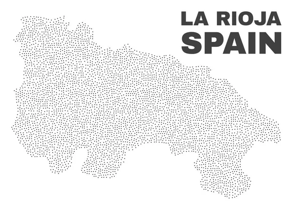 Vector La Rioja de Espanha Mapa dos Pontos —  Vetores de Stock