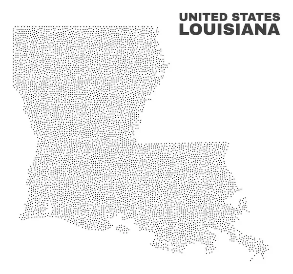 Vektör Louisiana Devlet harita nokta — Stok Vektör