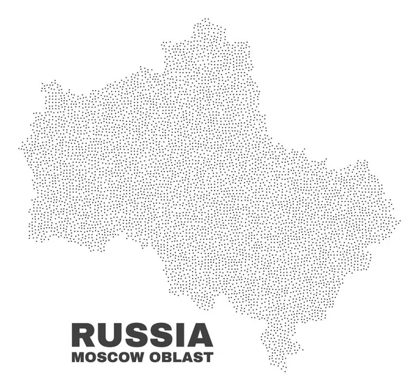 Vector Moscow Mapa da Região de Dots — Vetor de Stock