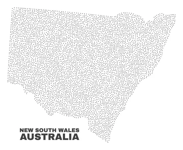 矢量新南威尔士州点地图 — 图库矢量图片