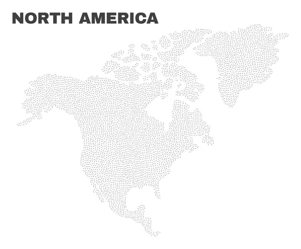 Vector North America Map of Dots — Stock Vector