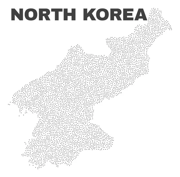 Vector Nordkorea karta över punkter — Stock vektor