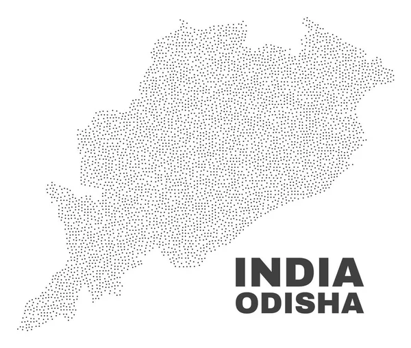 Vektor Odisha stát mapa bodů — Stockový vektor