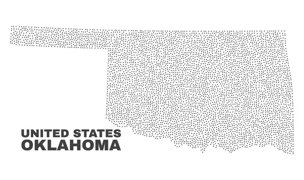 Vektör Oklahoma eyalet harita nokta
