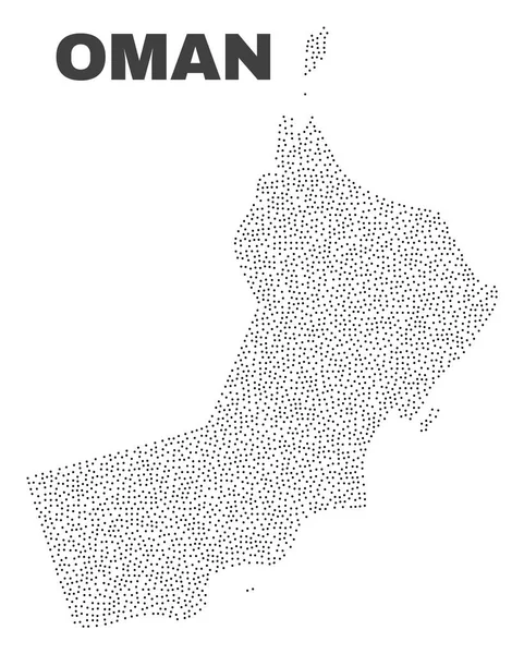 Векторная карта точек Омана — стоковый вектор