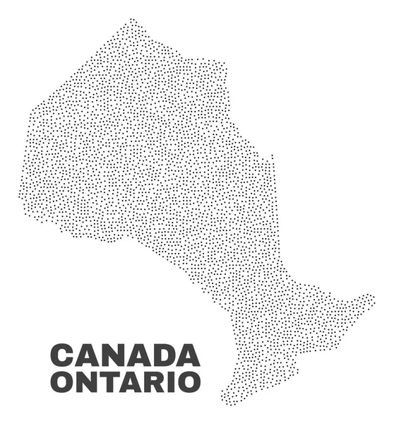 Mapa prowincji Ontario wektor kropki — Wektor stockowy