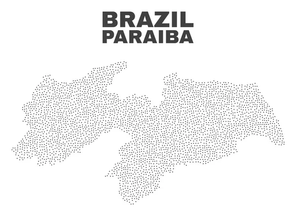 Διάνυσμα Paraiba κράτος Χάρτης των σημείων — Διανυσματικό Αρχείο