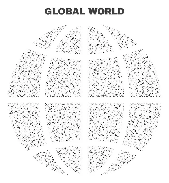 Vector Planet Globe of Dots — Stock Vector