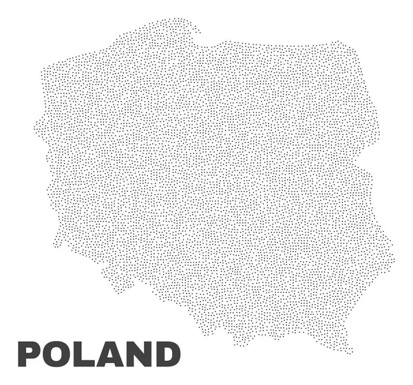 Vector Polonia Mapa de puntos — Vector de stock